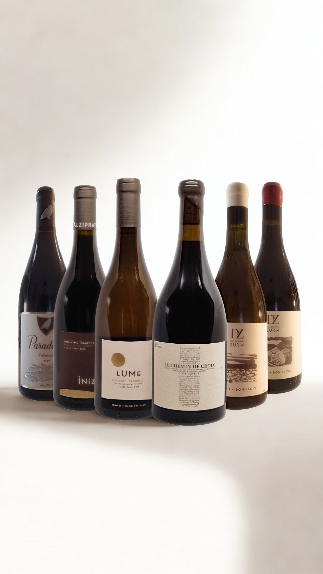 Sélection de grands vins corses, Venturi / Zuria / Alzipratu / Paradella